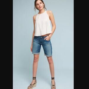 AG Adriano Goldschmied Blue Denim Women's Shorts